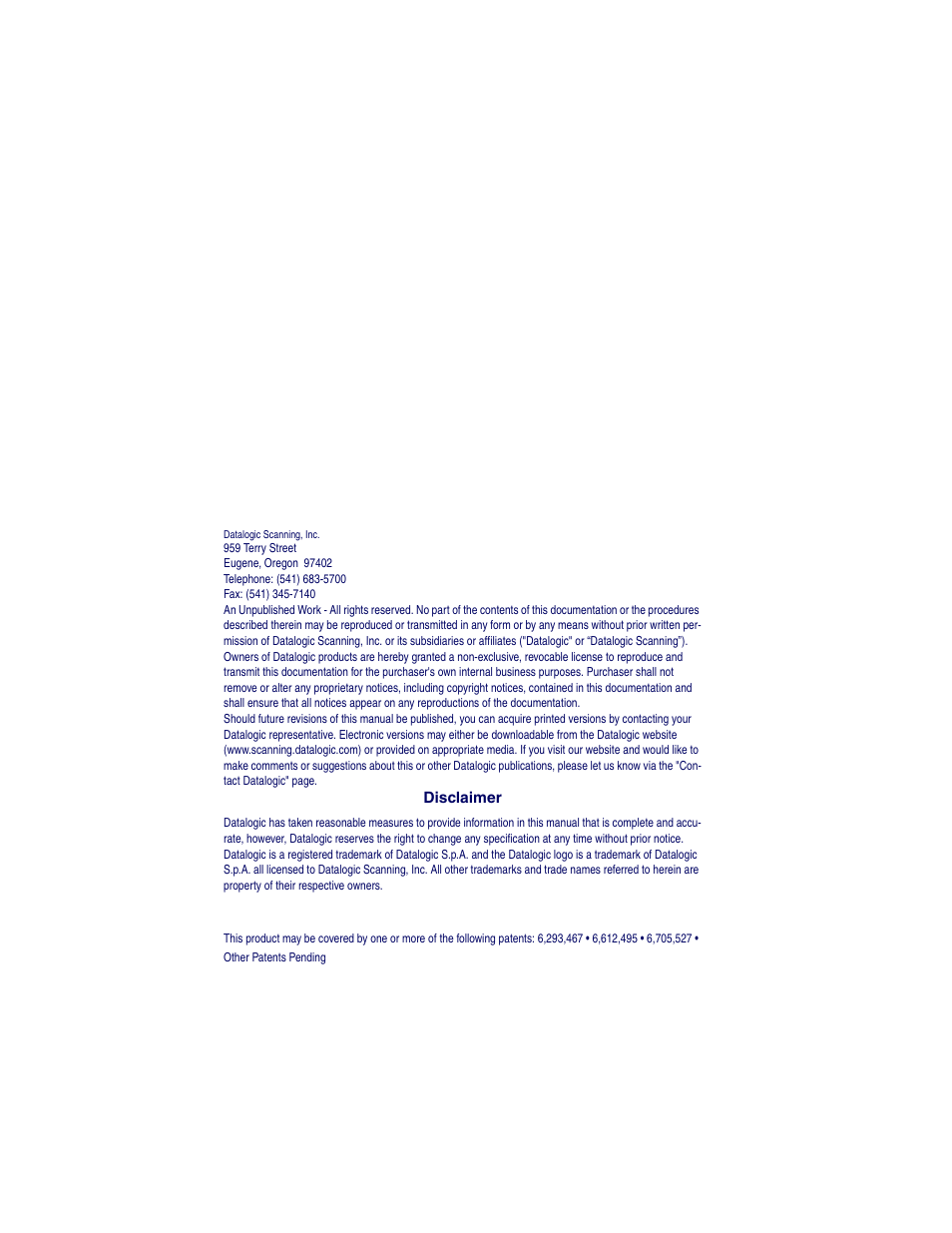 Datalogic Scanning QUICKSCAN QS6500BT User Manual | Page 2 / 336