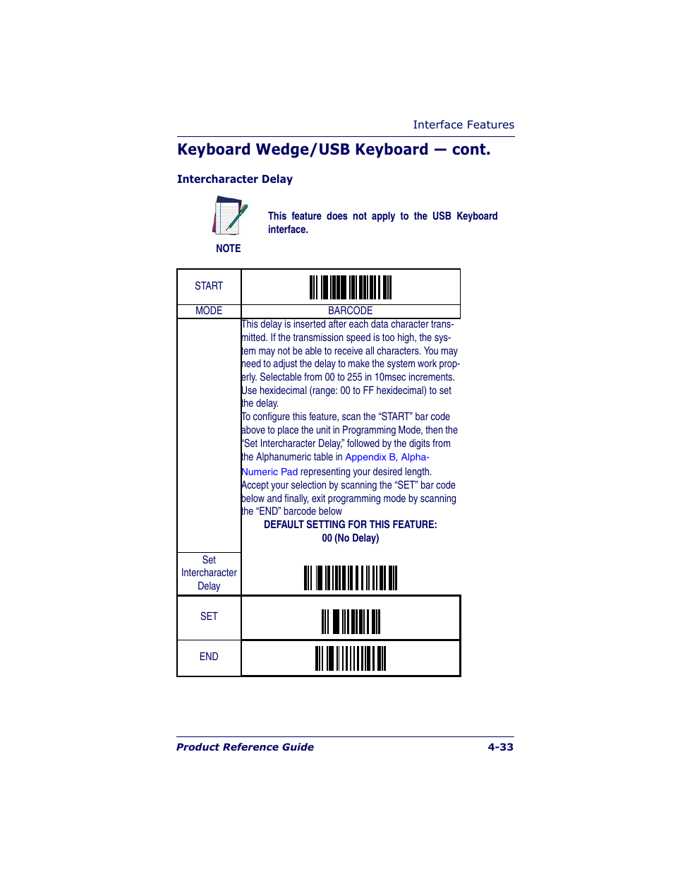 Keyboard wedge/usb keyboard — cont | Datalogic Scanning QUICKSCAN QS6500BT User Manual | Page 69 / 336