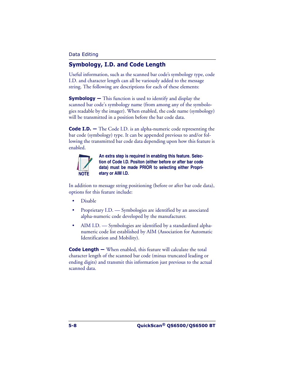 Datalogic Scanning QUICKSCAN QS6500BT User Manual | Page 82 / 336