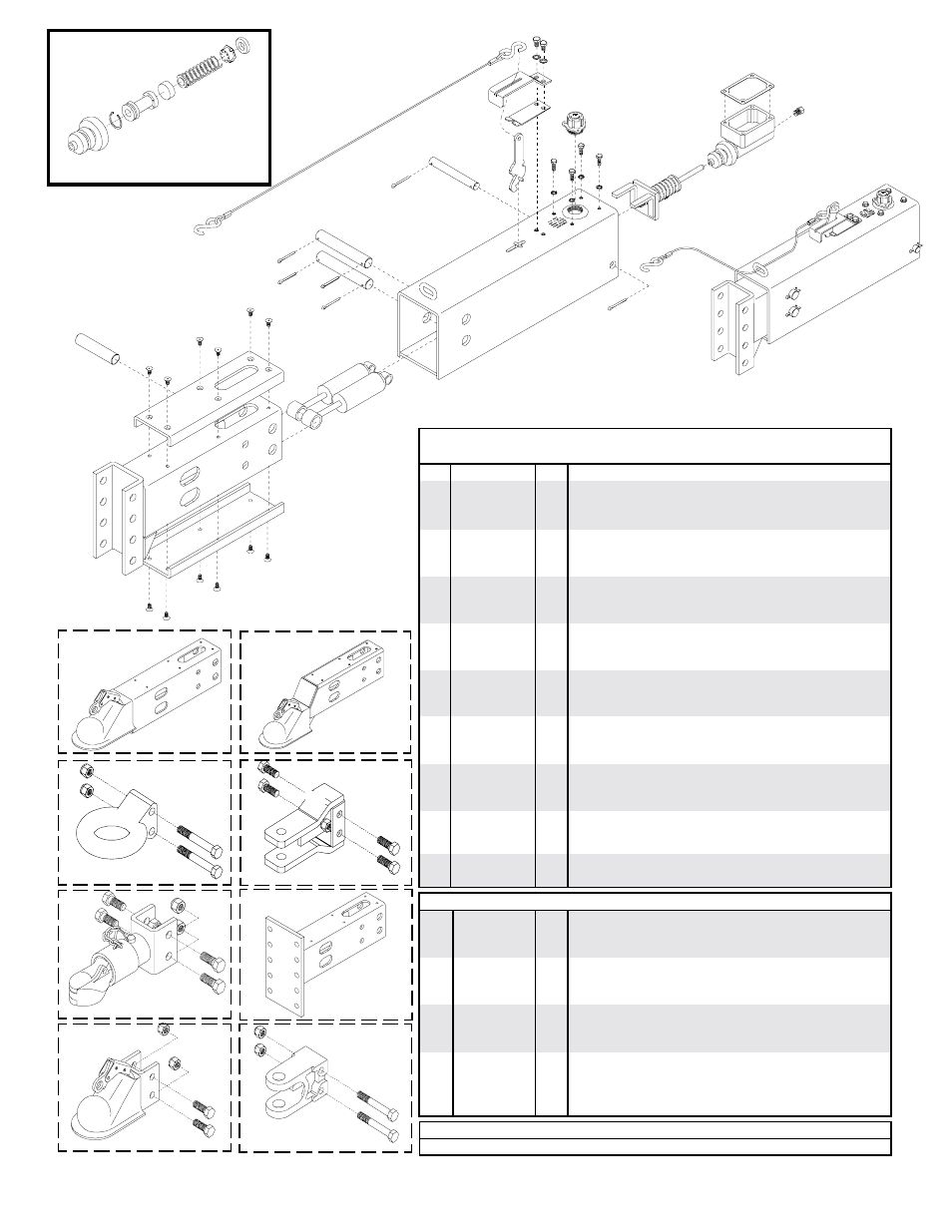 Model da20 actuator parts, Model da20 actuator parts list | Demco DA20 User Manual | Page 13 / 20