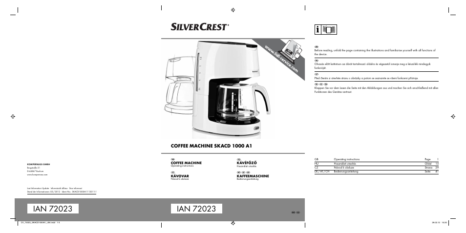 Silvercrest SKACD 1000 A1 User Manual | 55 pages