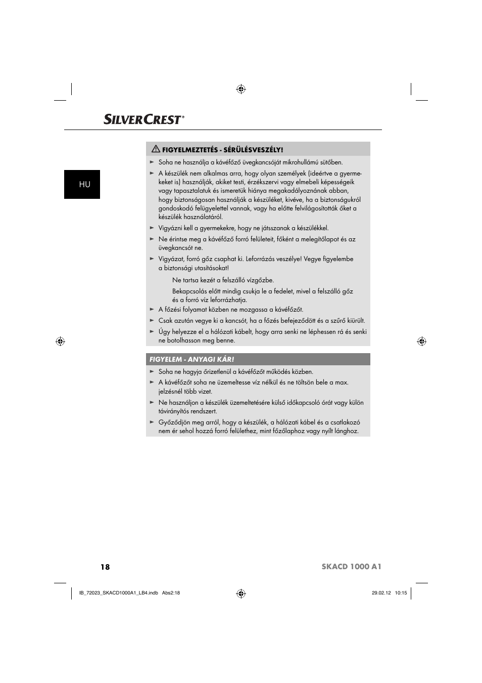 Silvercrest SKACD 1000 A1 User Manual | Page 20 / 55