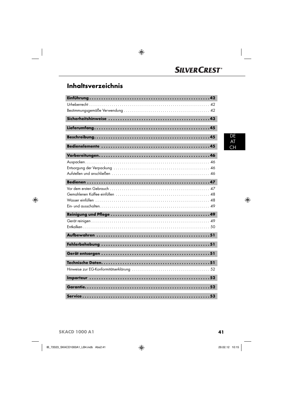 Silvercrest SKACD 1000 A1 User Manual | Page 43 / 55