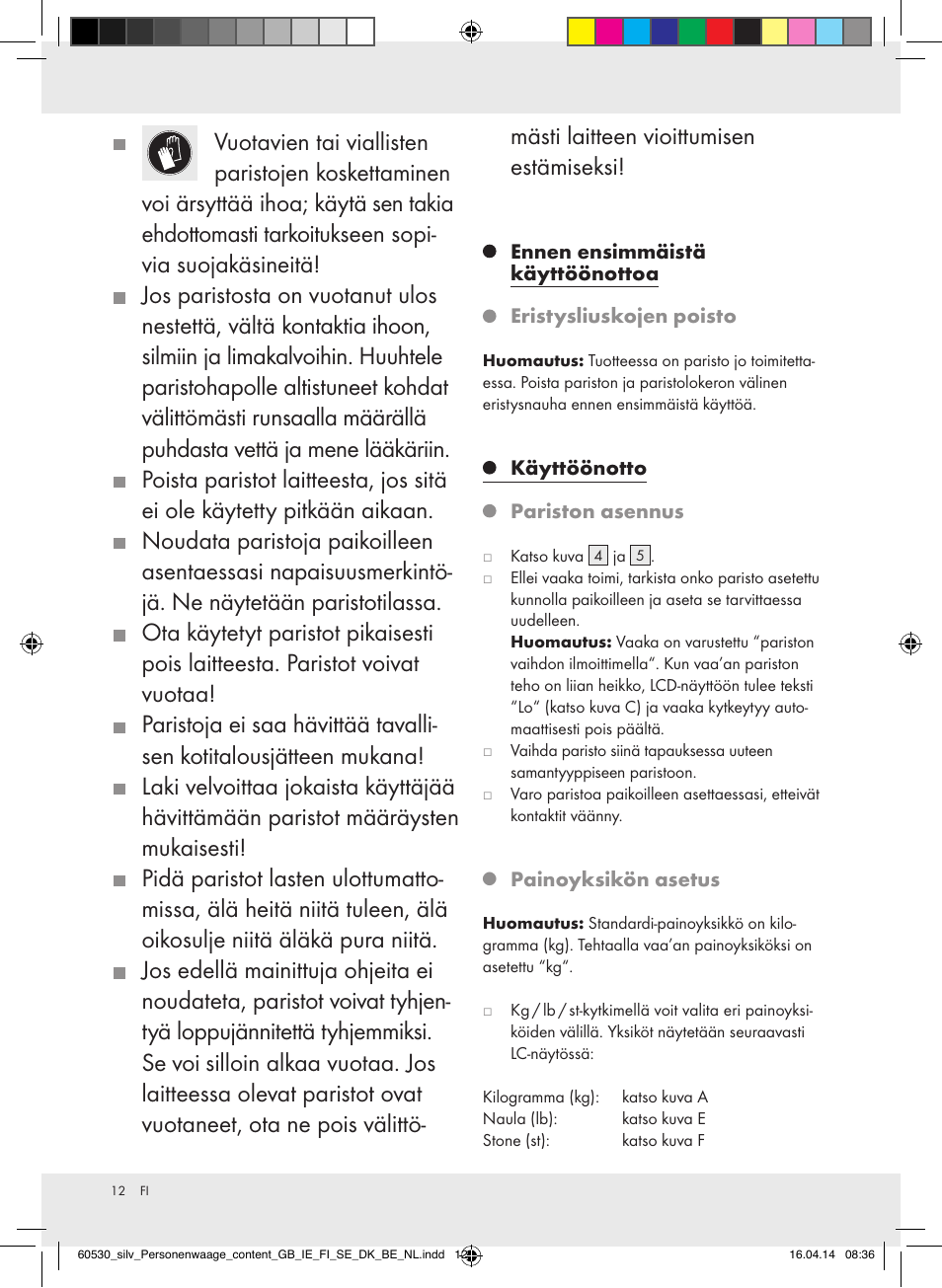 Silvercrest Z30936/Z30936A User Manual | Page 12 / 40