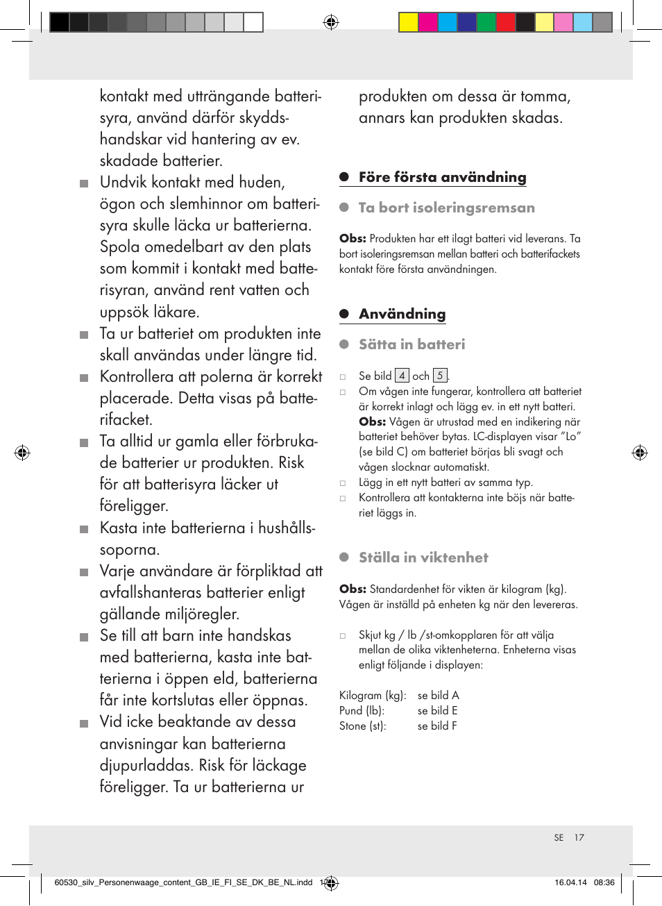 Silvercrest Z30936/Z30936A User Manual | Page 17 / 40