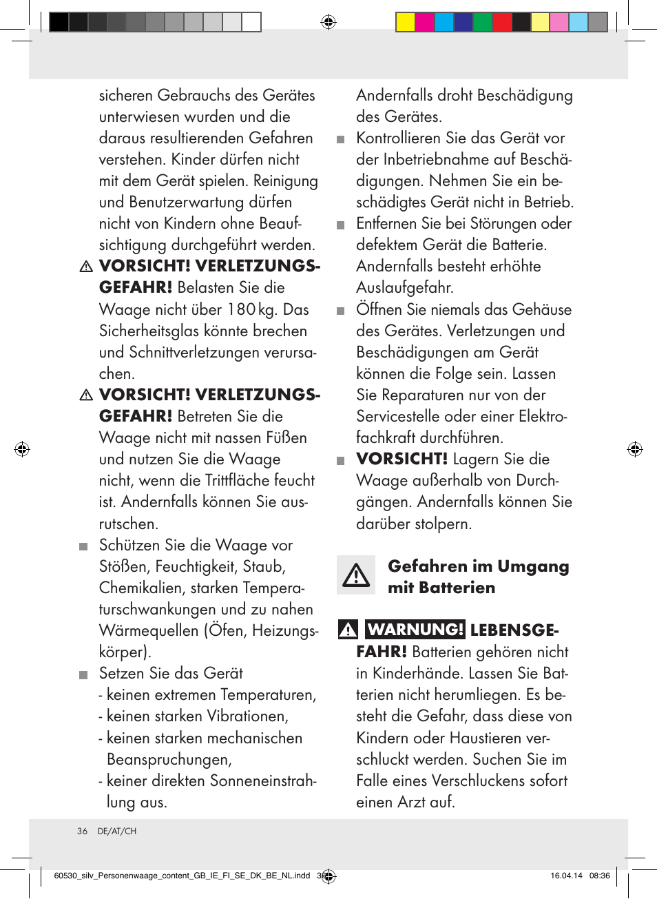 Silvercrest Z30936/Z30936A User Manual | Page 36 / 40