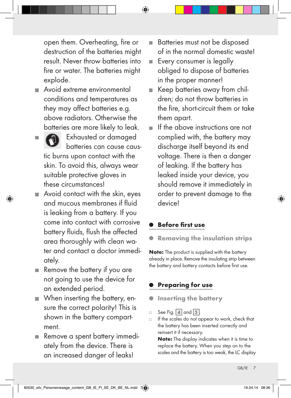 Silvercrest Z30936/Z30936A User Manual | Page 7 / 40