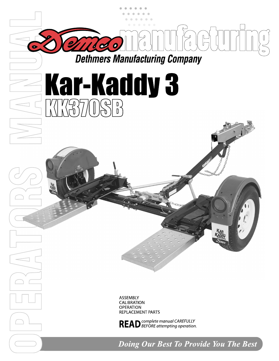 Demco Kar-Kaddy 3 KK370SB User Manual | 32 pages