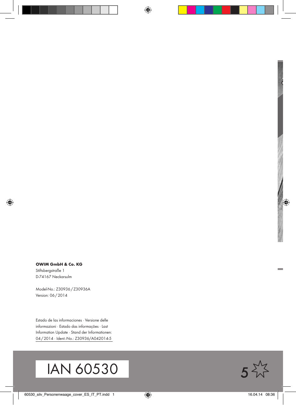 Silvercrest Z30936/Z30936A User Manual | Page 30 / 30
