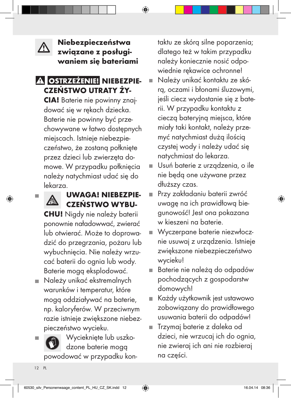 Silvercrest Z30936/Z30936A User Manual | Page 12 / 42