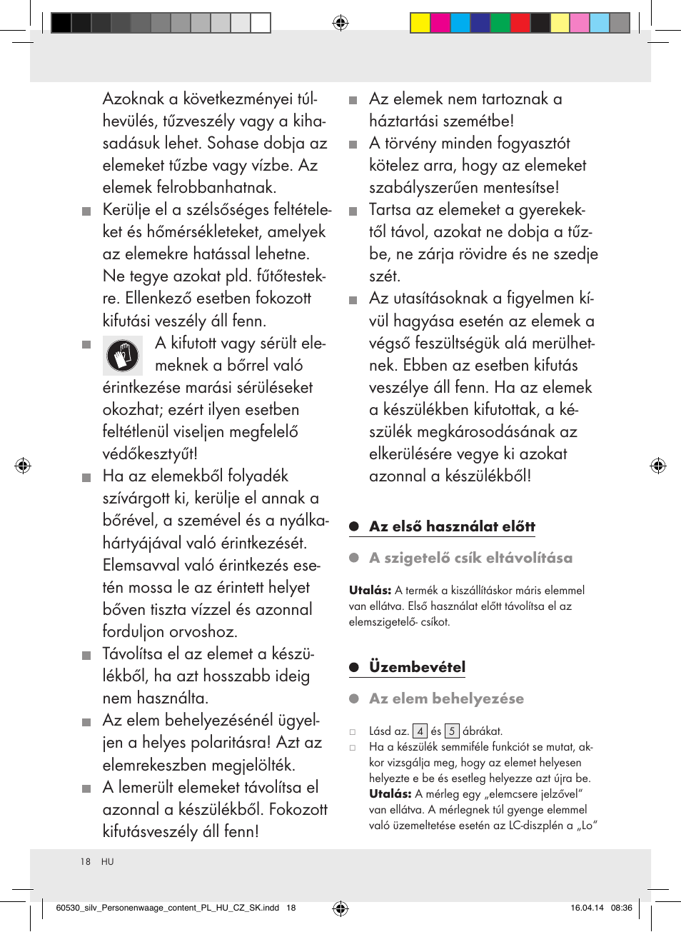 Silvercrest Z30936/Z30936A User Manual | Page 18 / 42