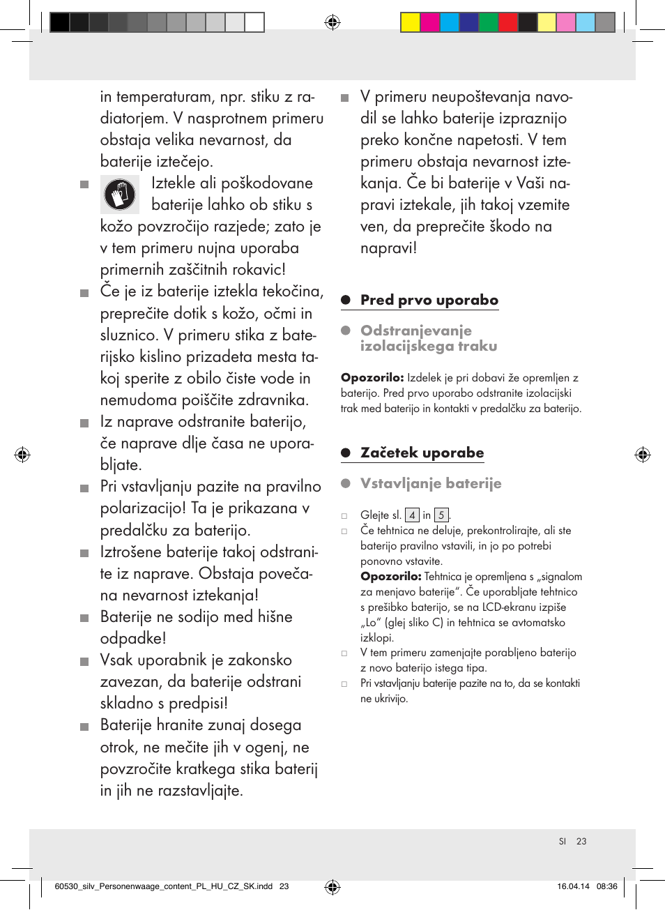 Silvercrest Z30936/Z30936A User Manual | Page 23 / 42