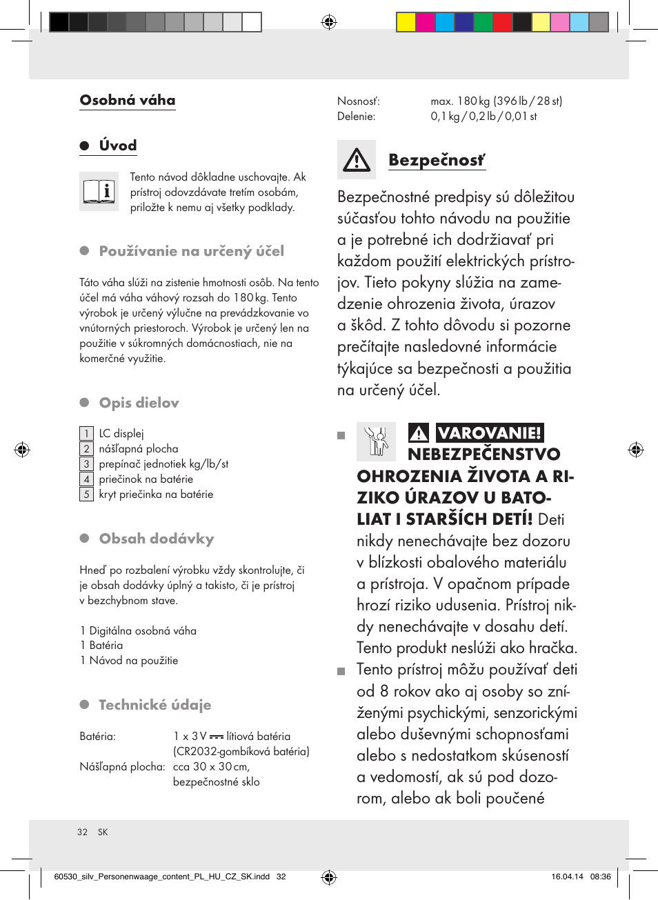 Silvercrest Z30936/Z30936A User Manual | Page 32 / 42