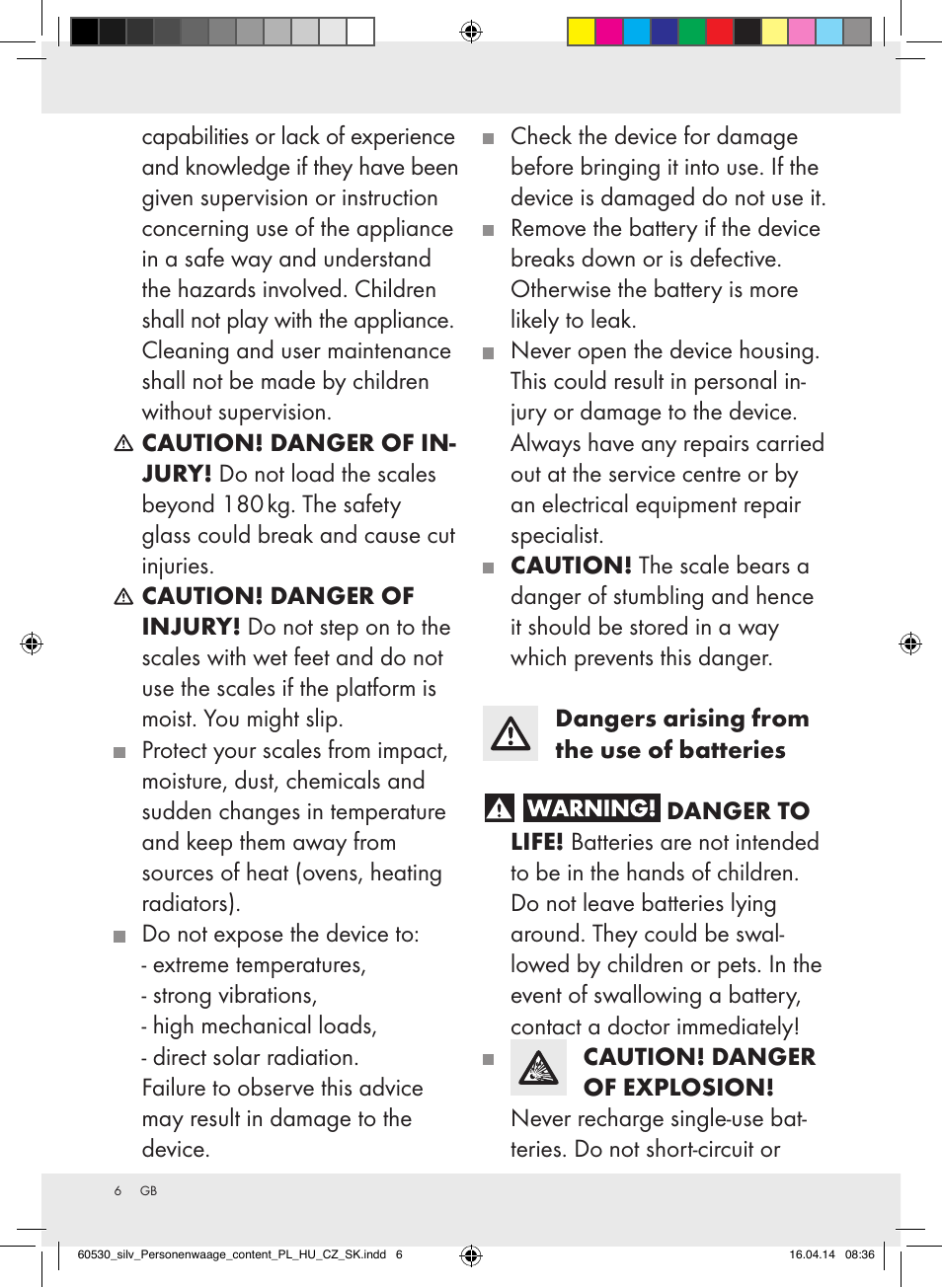 Silvercrest Z30936/Z30936A User Manual | Page 6 / 42