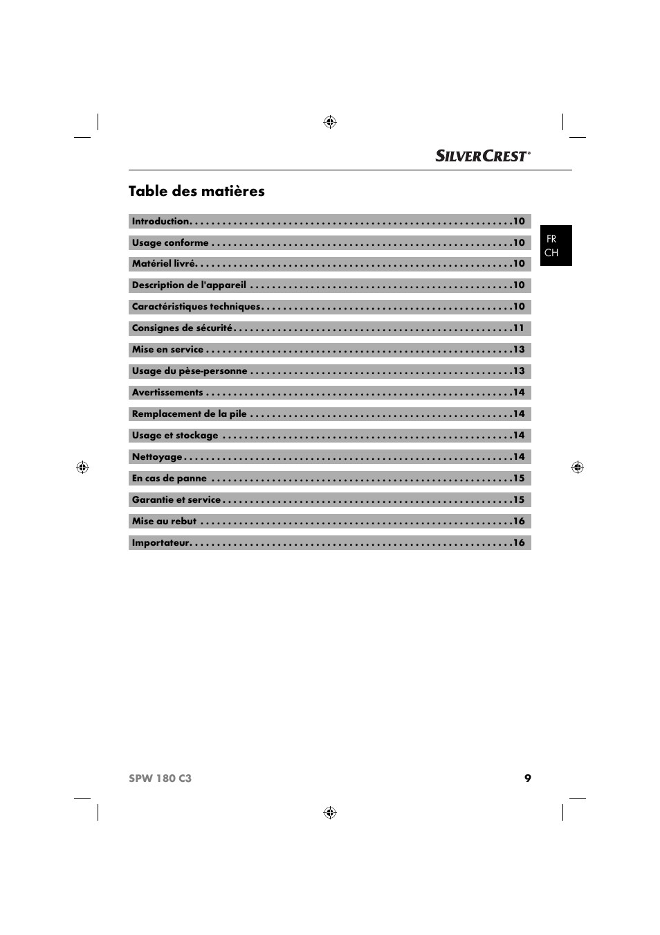 Silvercrest SPW 180 C3 User Manual | Page 12 / 44