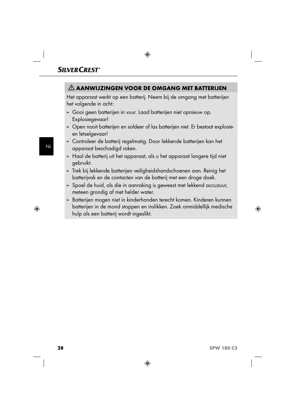Silvercrest SPW 180 C3 User Manual | Page 31 / 44