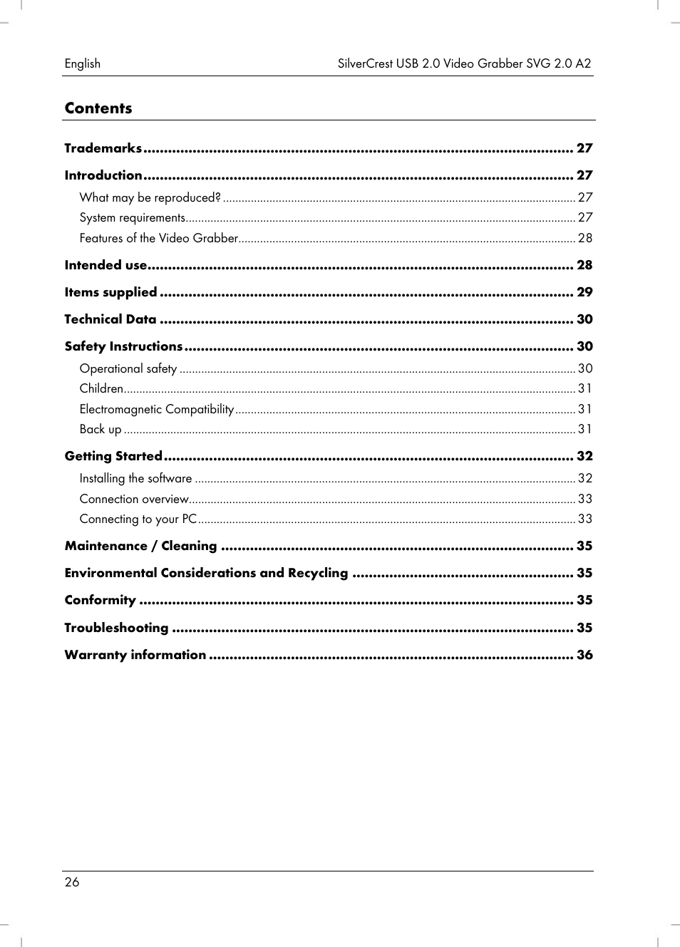 Silvercrest SVG 2.0 A2 User Manual | Page 27 / 51