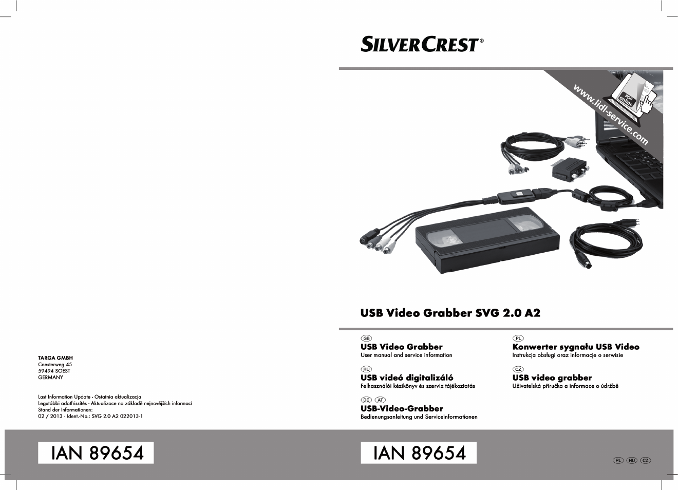 Silvercrest SVG 2.0 A2 User Manual | 63 pages