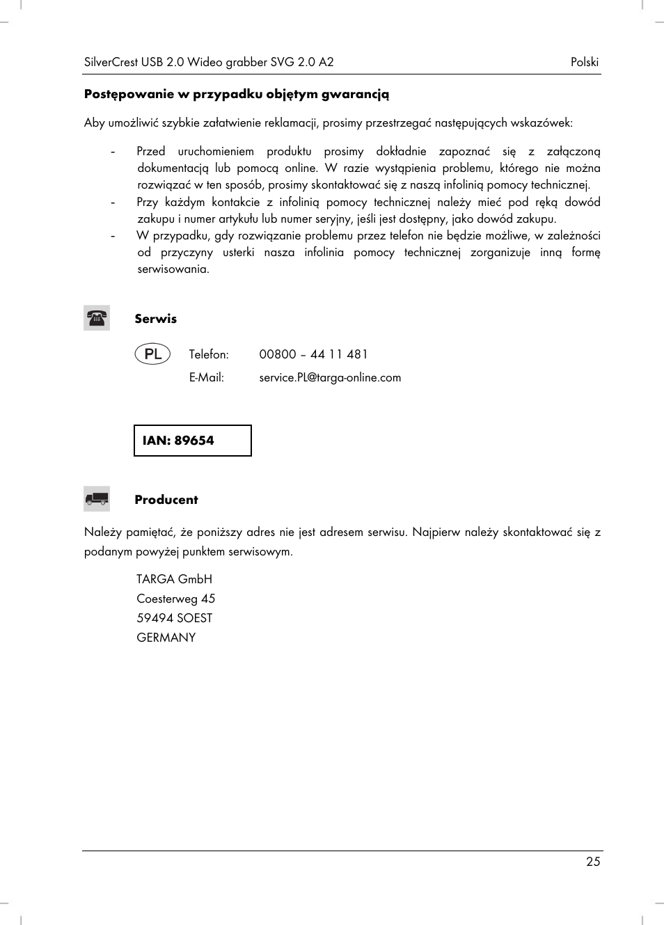 Silvercrest SVG 2.0 A2 User Manual | Page 26 / 63