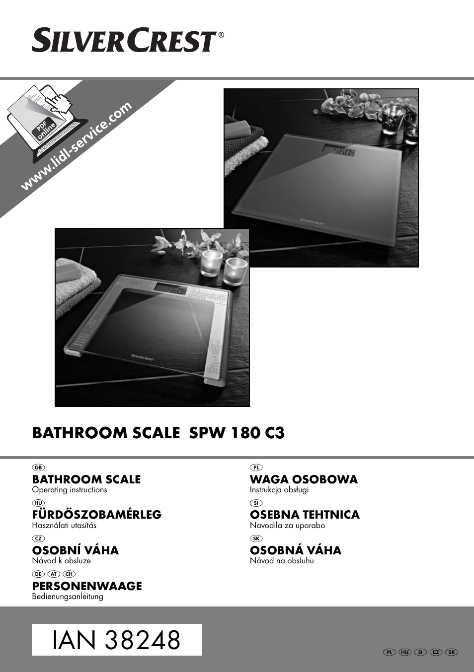 Silvercrest SPW 180 C3 User Manual | 60 pages