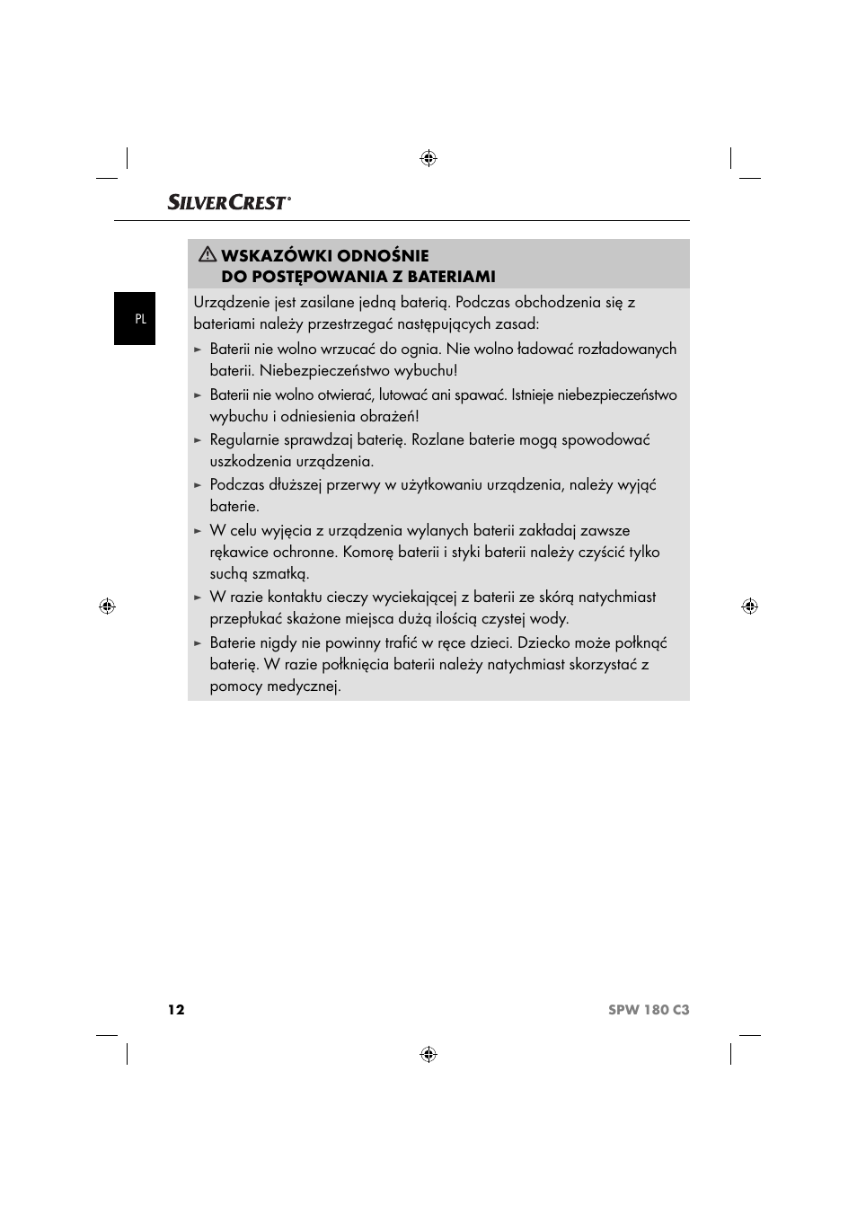 Silvercrest SPW 180 C3 User Manual | Page 15 / 60
