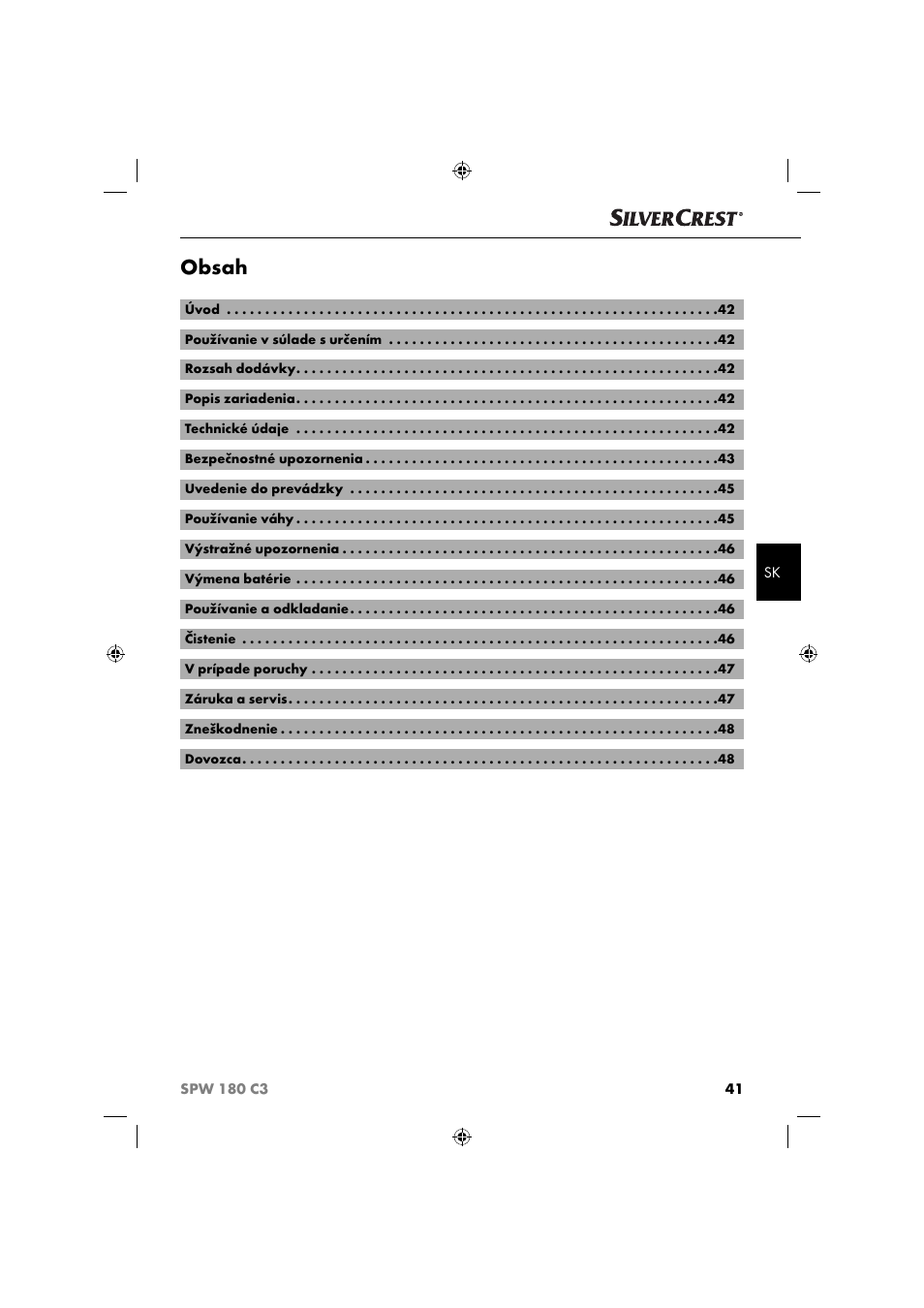 Silvercrest SPW 180 C3 User Manual | Page 44 / 60