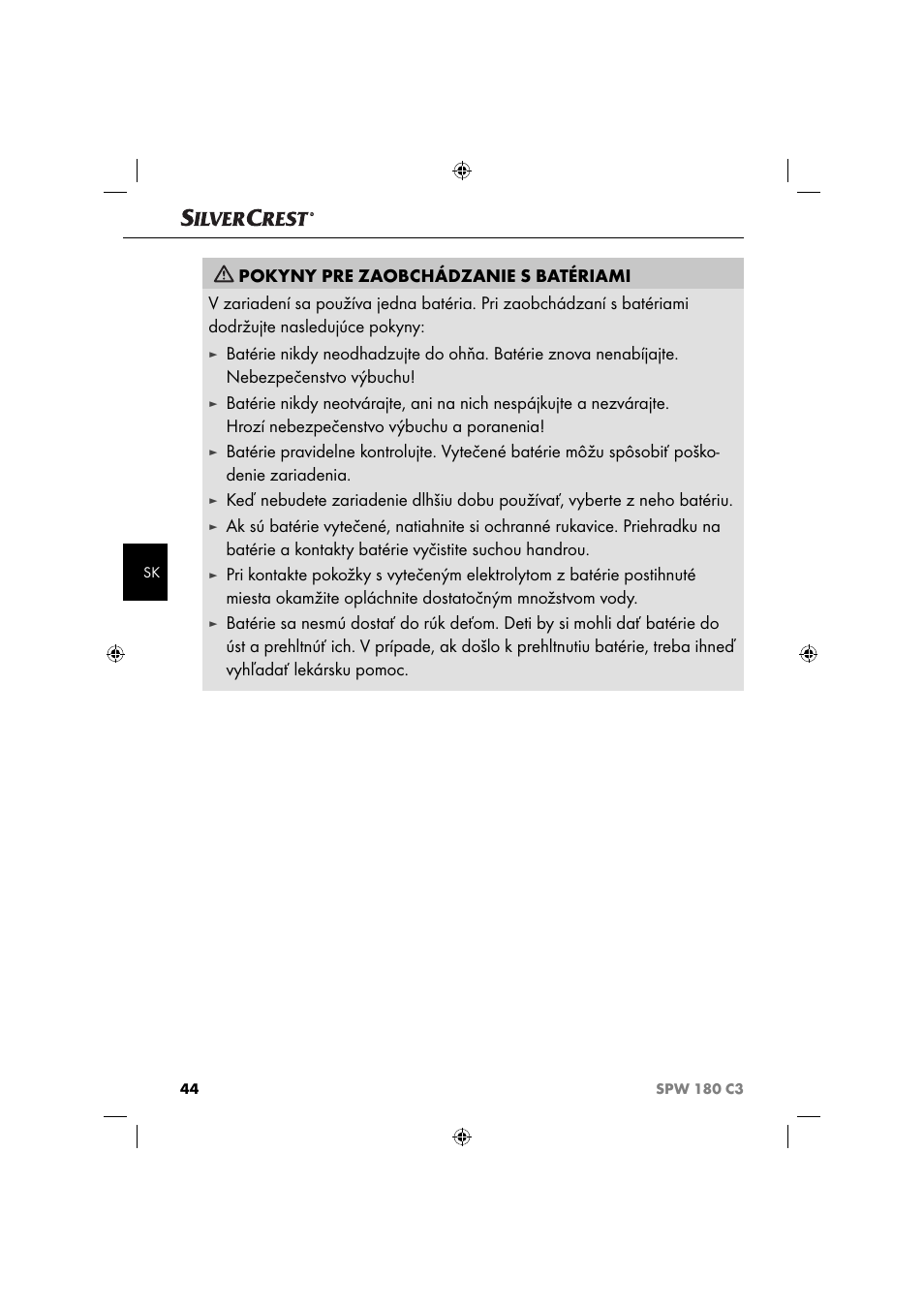 Silvercrest SPW 180 C3 User Manual | Page 47 / 60