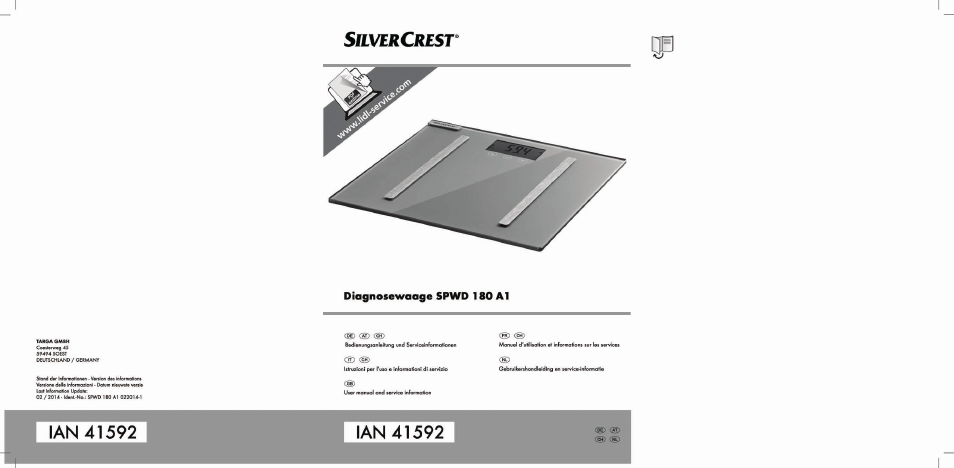 Silvercrest SPWD 180 A1 User Manual | 60 pages