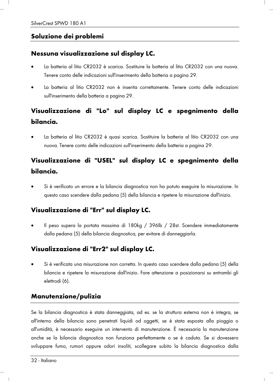 Silvercrest SPWD 180 A1 User Manual | Page 34 / 60