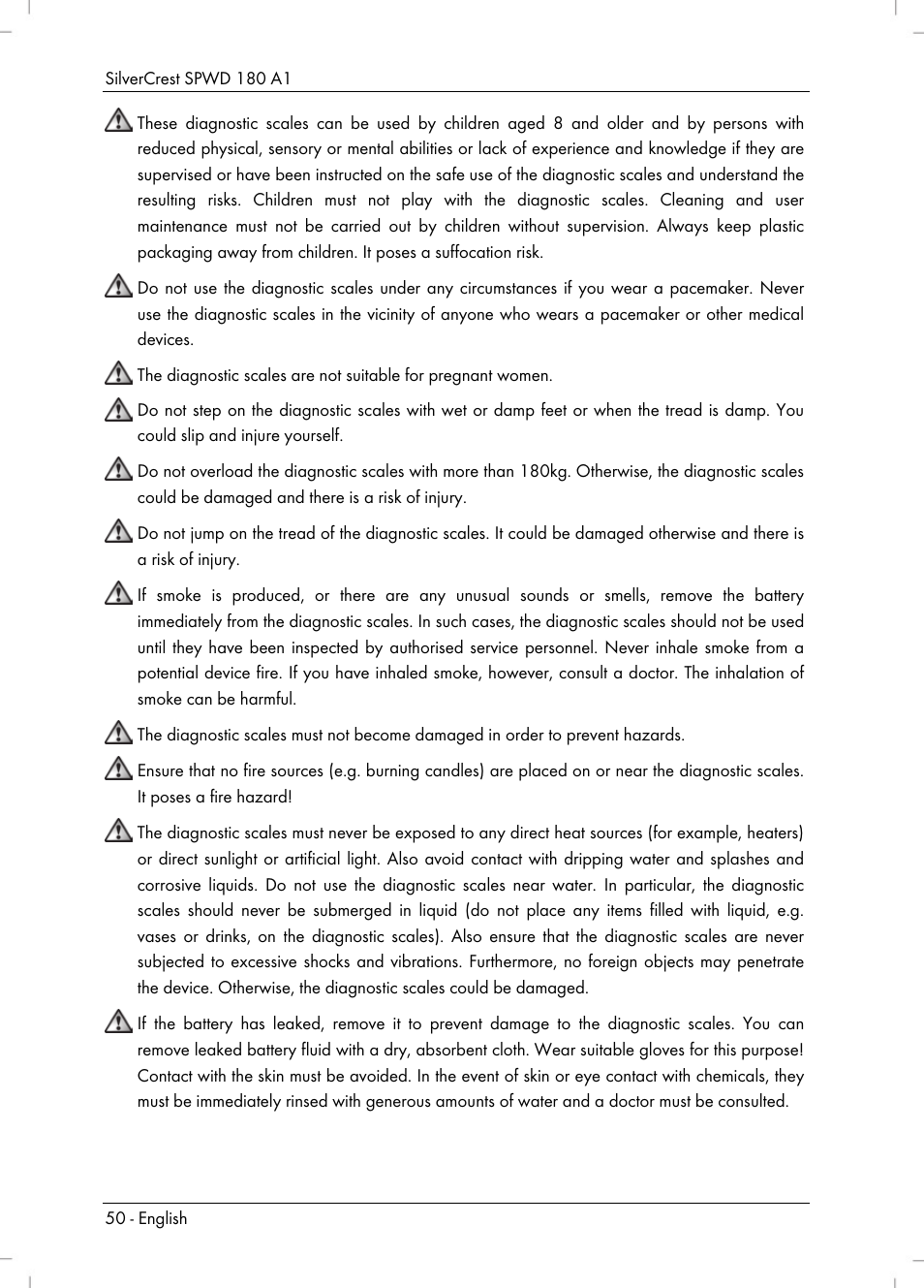 Silvercrest SPWD 180 A1 User Manual | Page 52 / 60