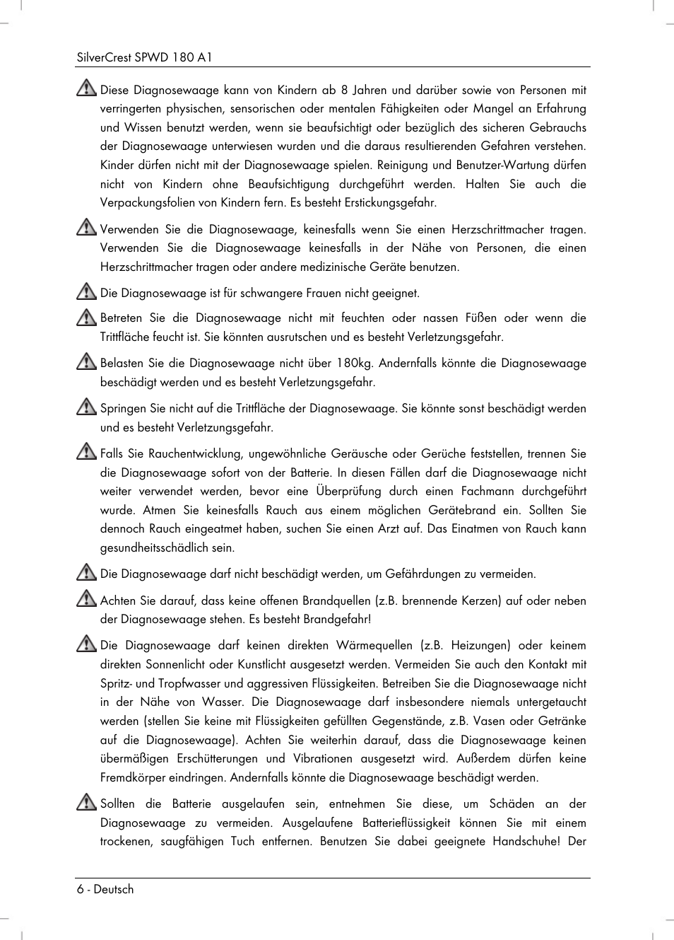 Silvercrest SPWD 180 A1 User Manual | Page 8 / 60
