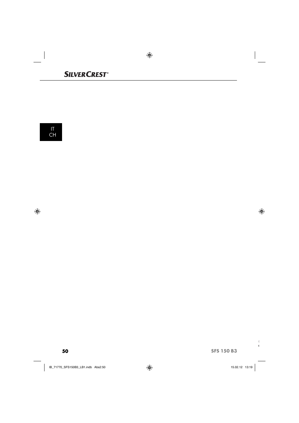 It ch | Silvercrest SFS 150 B3 User Manual | Page 52 / 86