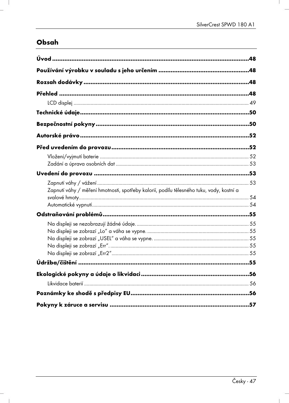 Silvercrest SPWD 180 A1 User Manual | Page 49 / 82