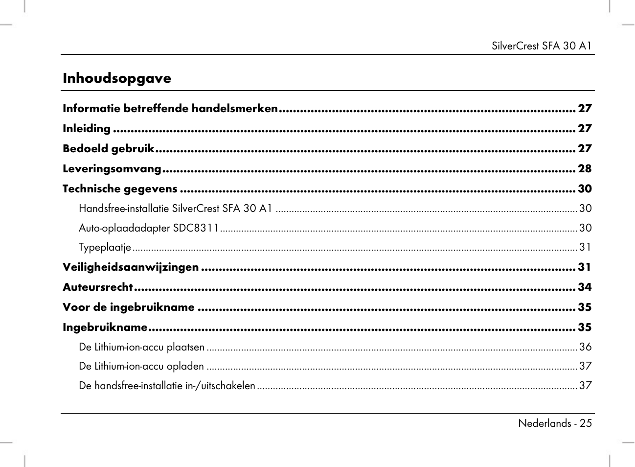 Silvercrest SFA 30 A1 User Manual | Page 27 / 96