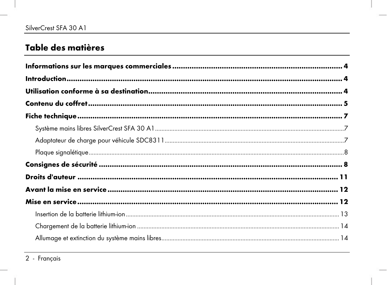 Silvercrest SFA 30 A1 User Manual | Page 4 / 96
