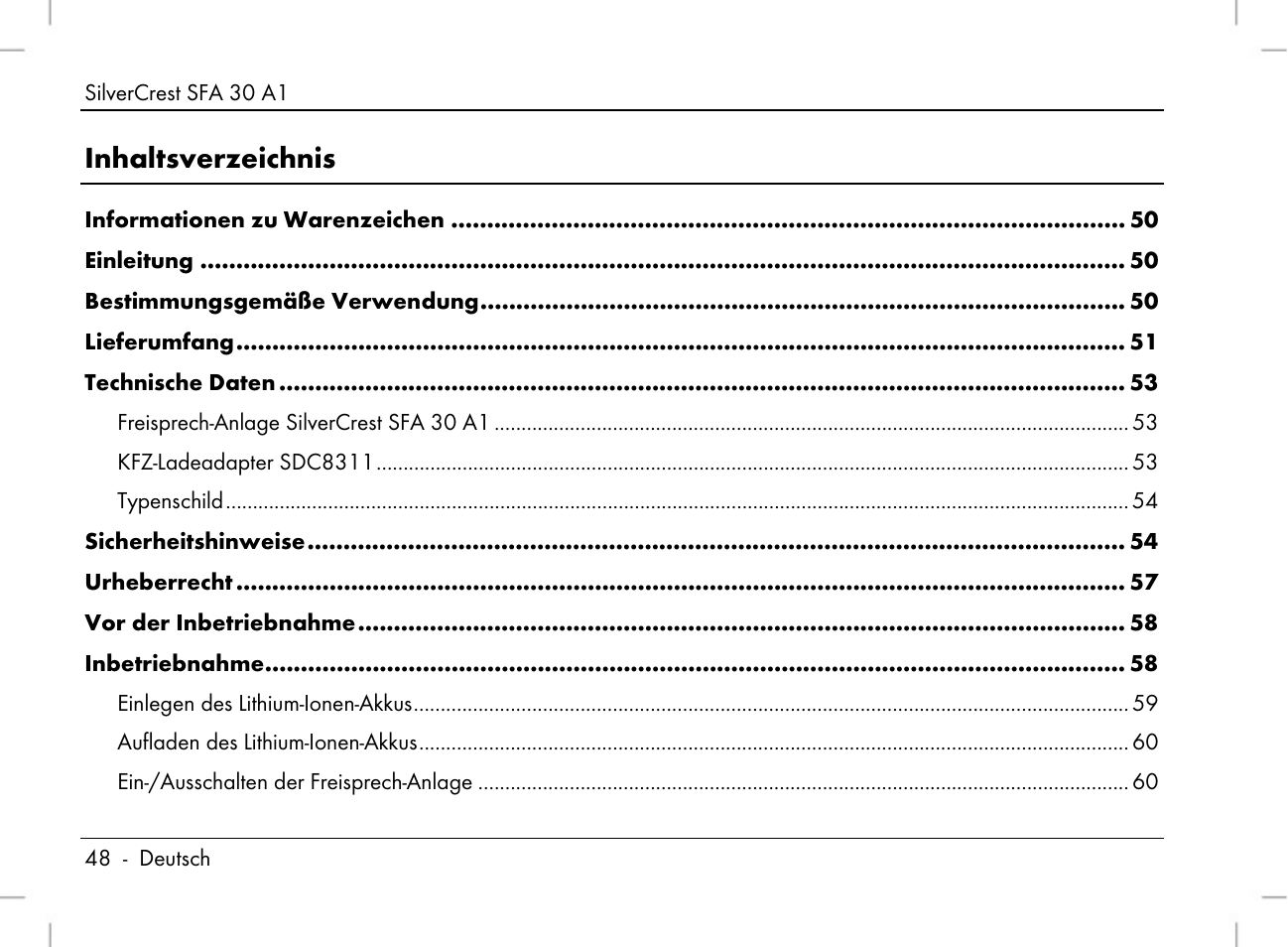 Silvercrest SFA 30 A1 User Manual | Page 50 / 96