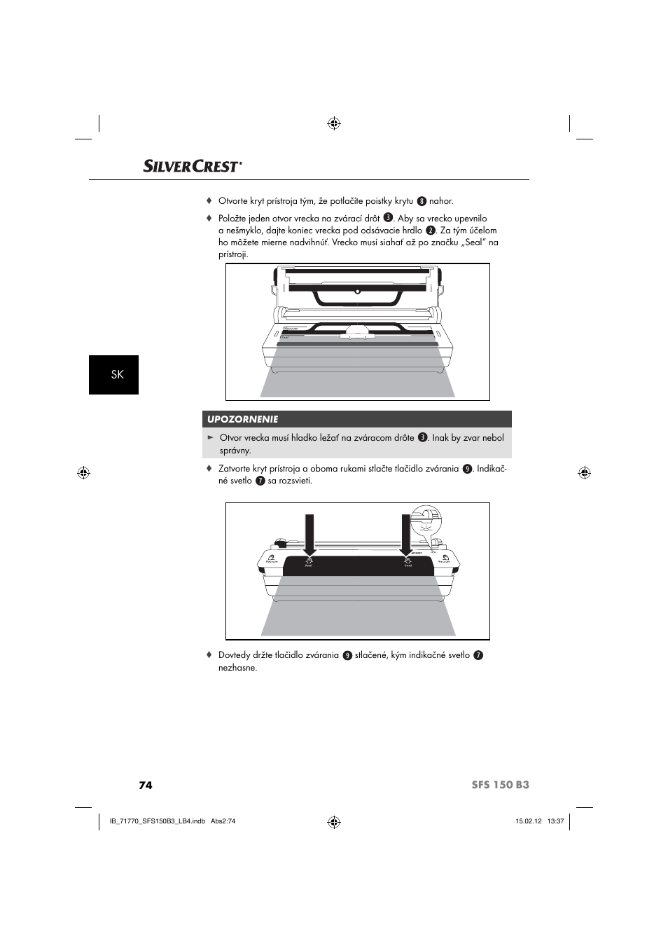 Silvercrest SFS 150 B3 User Manual | Page 76 / 104