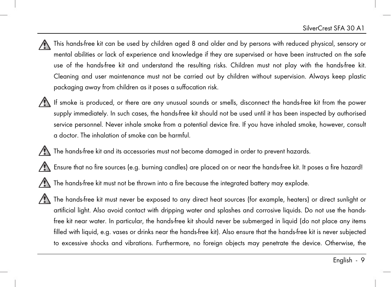 Silvercrest SFA 30 A1 User Manual | Page 11 / 144