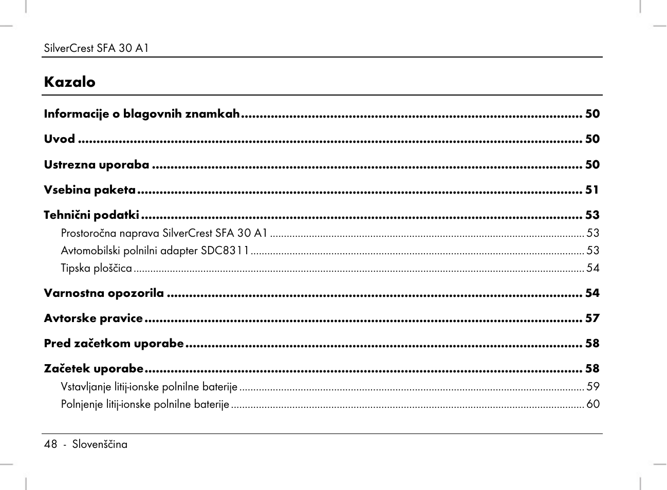 Silvercrest SFA 30 A1 User Manual | Page 50 / 144