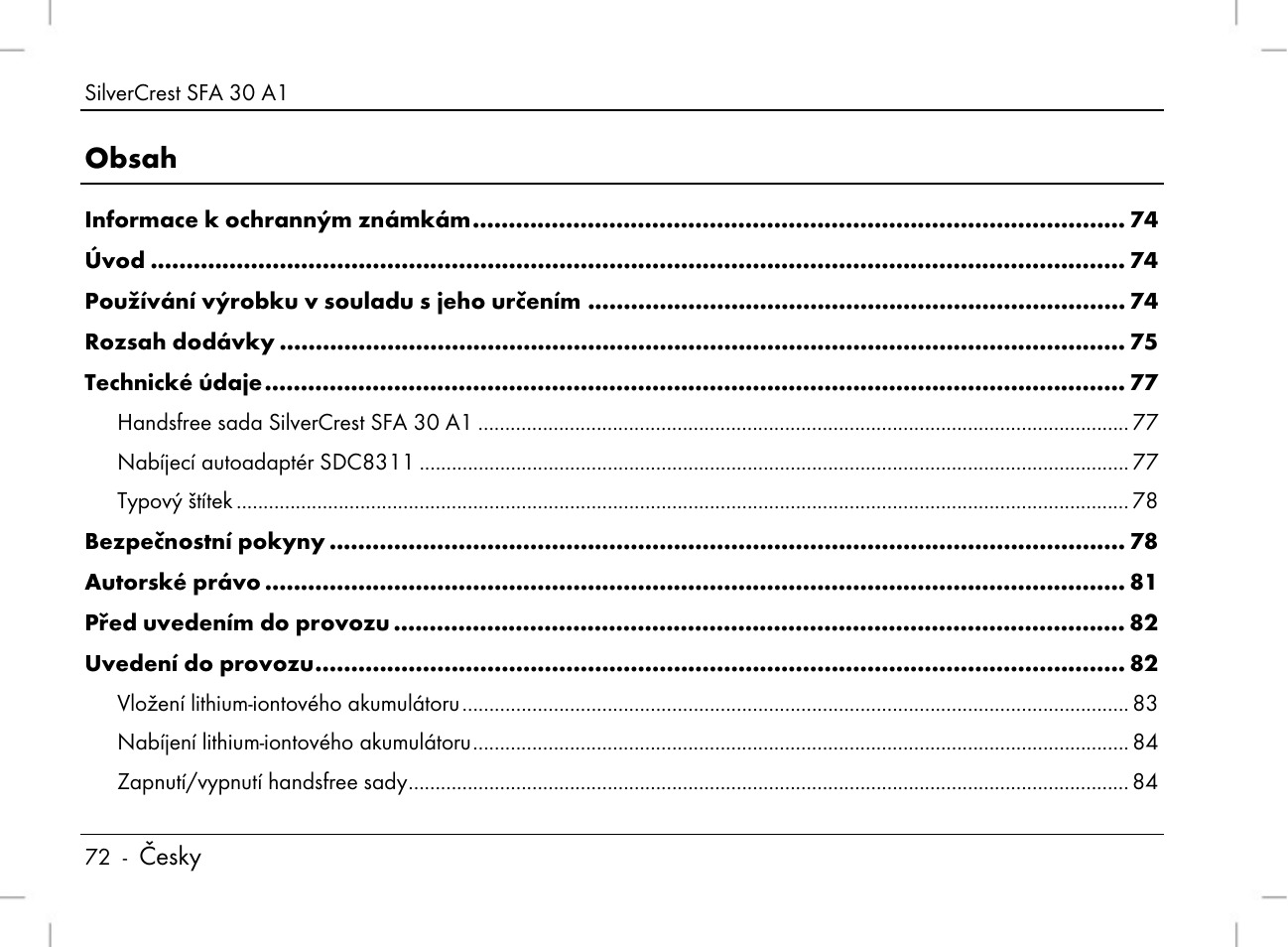 Silvercrest SFA 30 A1 User Manual | Page 74 / 144