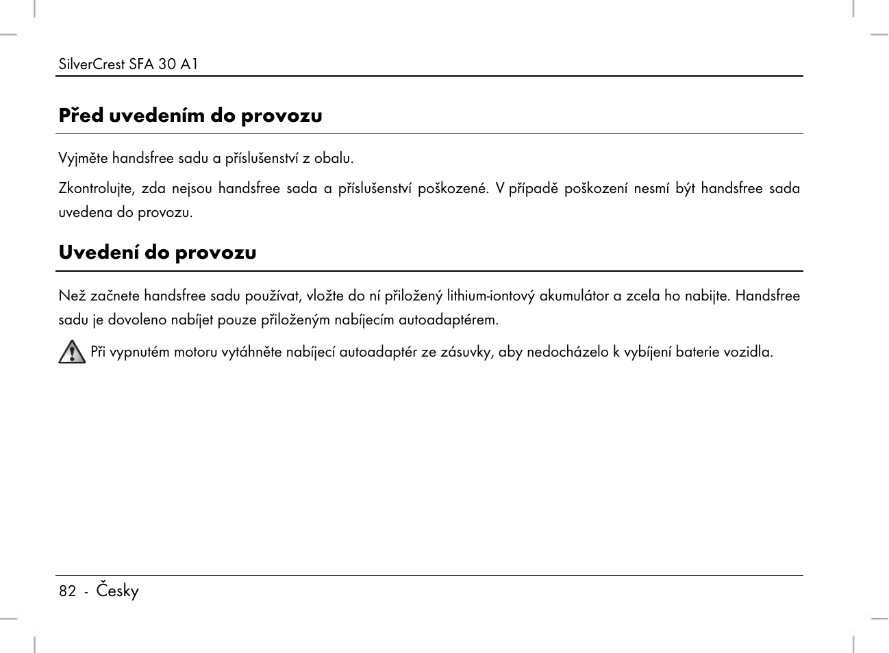 Před uvedením do provozu, Uvedení do provozu | Silvercrest SFA 30 A1 User Manual | Page 84 / 144