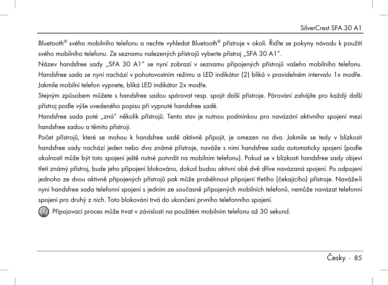 Česky | Silvercrest SFA 30 A1 User Manual | Page 87 / 144