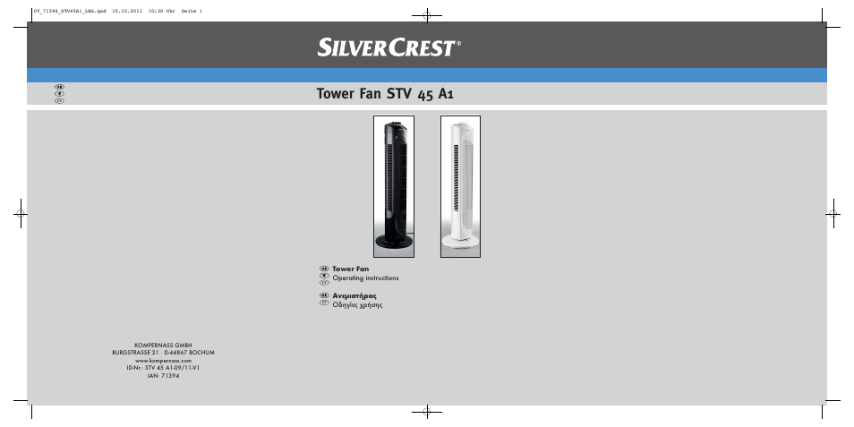 Silvercrest STV 45 A1 User Manual | 9 pages