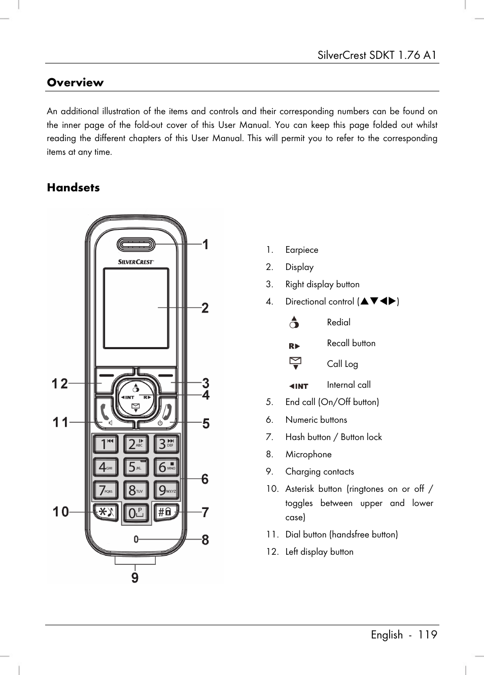 Handsets | Silvercrest SDKT 1.76 A1 User Manual | Page 121 / 216