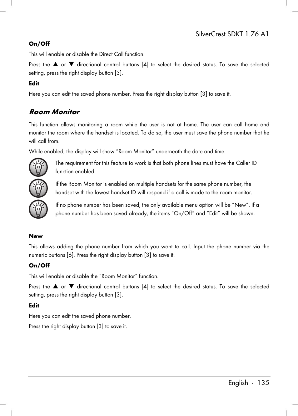 Room monitor | Silvercrest SDKT 1.76 A1 User Manual | Page 137 / 216