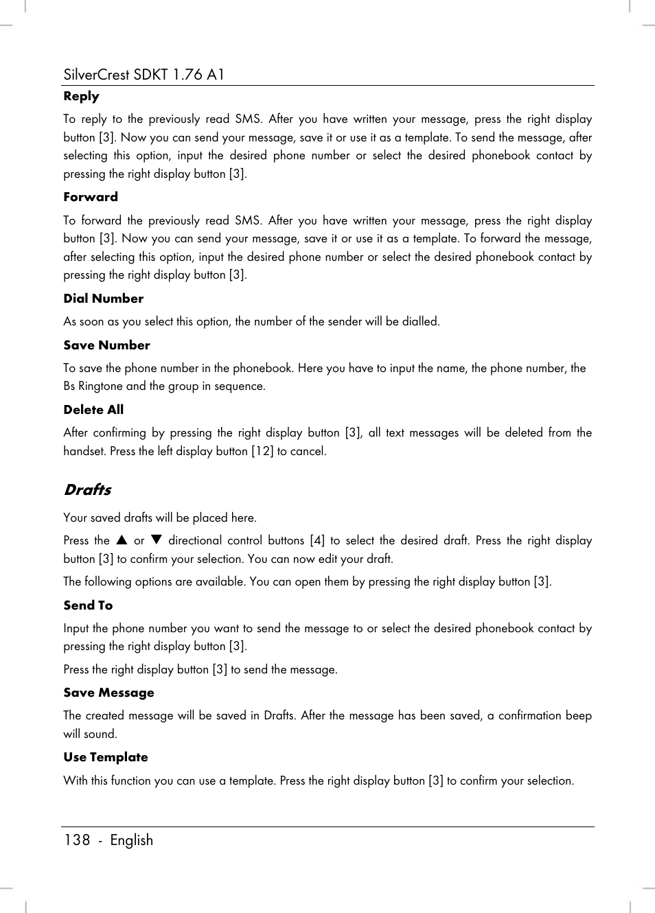 Drafts | Silvercrest SDKT 1.76 A1 User Manual | Page 140 / 216