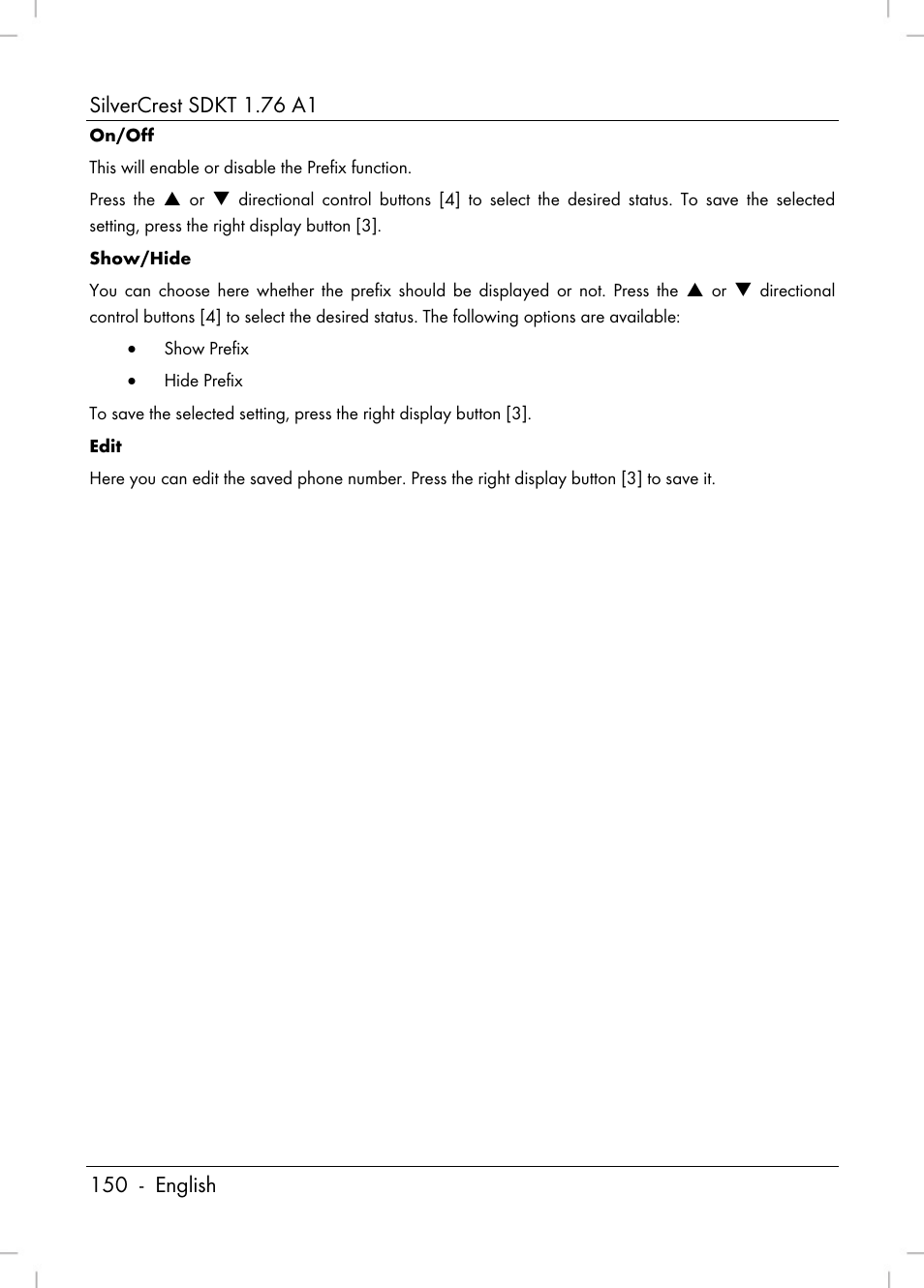 Silvercrest SDKT 1.76 A1 User Manual | Page 152 / 216