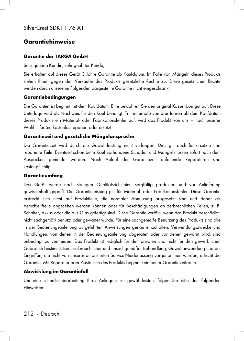 Silvercrest SDKT 1.76 A1 User Manual | Page 214 / 216