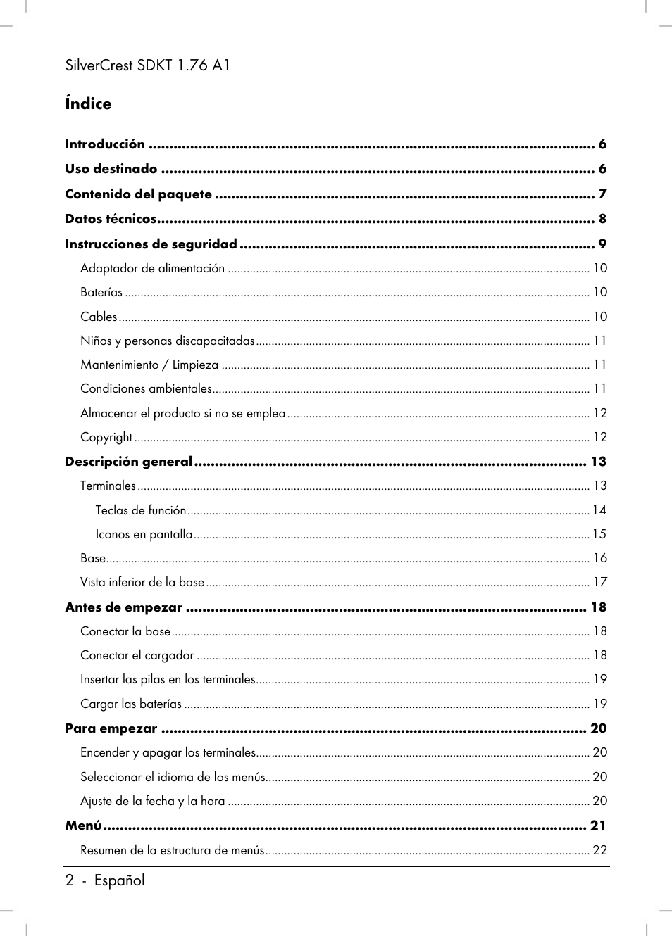 Silvercrest SDKT 1.76 A1 User Manual | Page 4 / 216