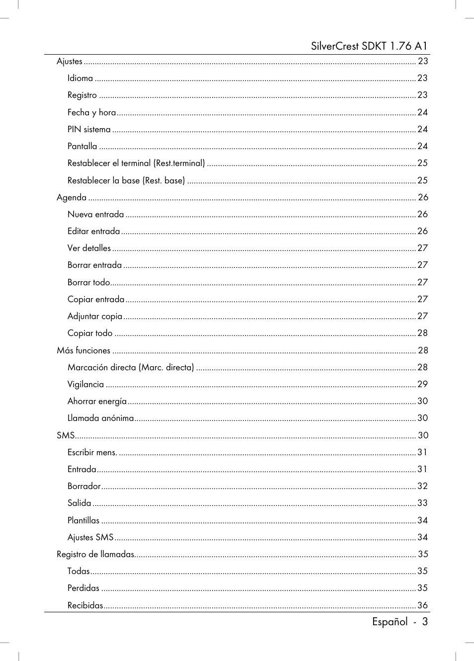 Silvercrest SDKT 1.76 A1 User Manual | Page 5 / 216